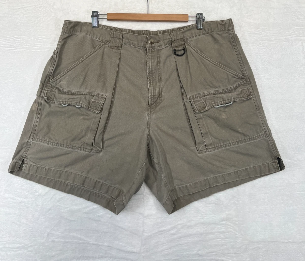Columbia PFG Cargo Shorts Mens XL Beige Fishing Utility Outdoor