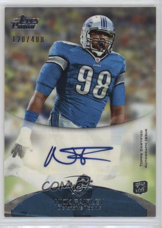 Nick Fairley Topps Prime #21 Autograph