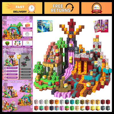 150 PCS Magnetic Building Blocks - Stacking Tiles Toys for Kids Ages 3-12, Gift