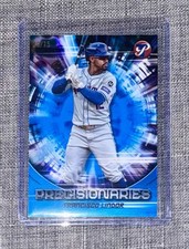 FRANCISCO LINDOR 2025 Topps Pristine Presicionaries Blue Refractor #/75 Mets SP