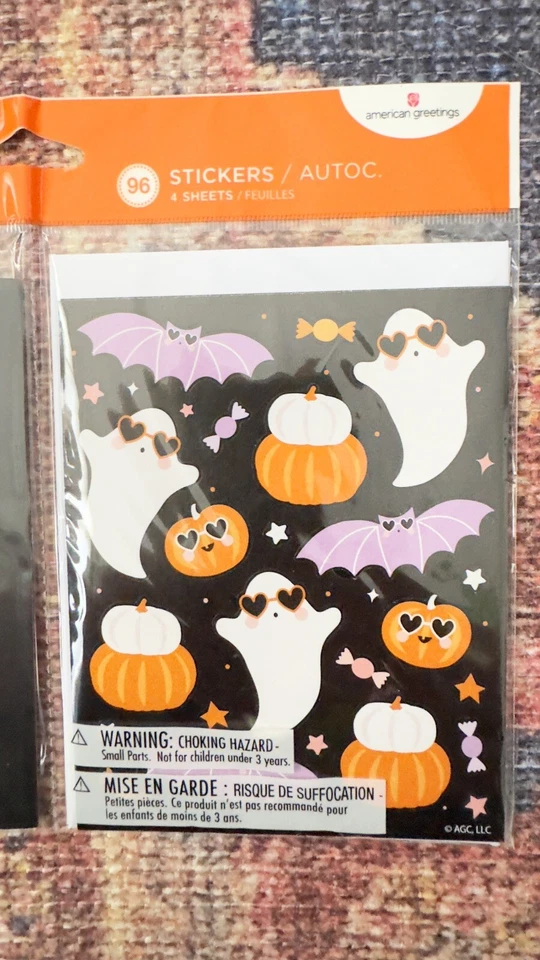 Lote de 3 tarjetas de Halloween más paquete de pegatinas Foto 3 de 4