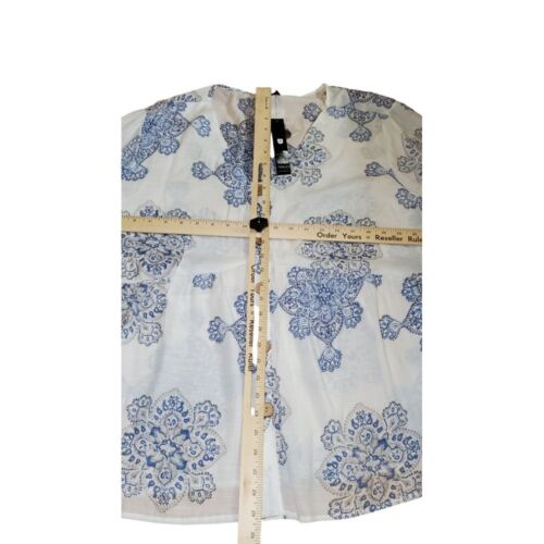 Unique Spectrum Size 3x 3/4 Bell Sleeve Floral Nautical Beach Event Travel Boho - Picture 3 of 7