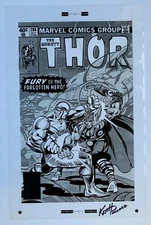 Production Art THOR #288 cover, KEITH POLLARD signed, 11x17