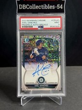 2023 Bowman Chrome Axel Sanchez 1st Speckle Refractor Auto /299 PSA 9 Mariners