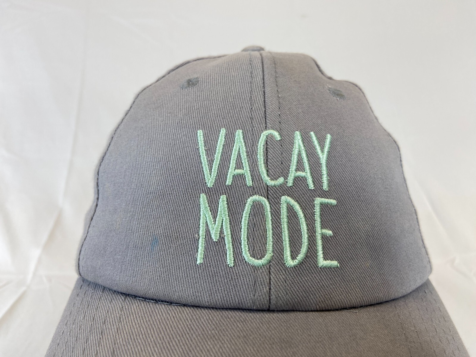 Womens Vacay Mode Baseball Cap Strapback Hat Gray… - image 2
