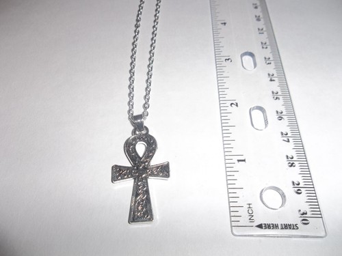 Egyptian Ankh Pendant Necklace Cross of Life Symbol Stainless Steel Chain #217 - Picture 4 of 8