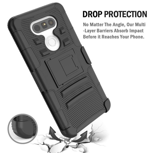 For LG G6 Plus Hybrid Armor Rugged Kickstand Holster Belt Clip Protective Case - Picture 5 of 18