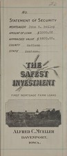 DAVENPORT, IOWA FIRST MORTGAGE FARM LOANS 1919 TO PONY,MONTANA E136