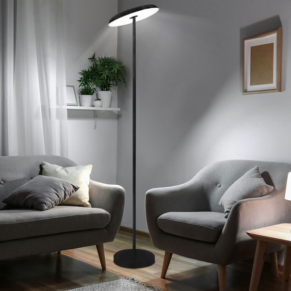 Stehleuchte Deckenfluter Touchdimmer Led Esszimmer Stehlampe Schwarz Verstellbar-image