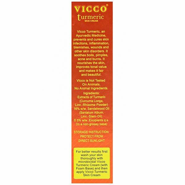 Vicco Turmeric Skin Cream Sandalwood Oil - Fairness Acne Pimples 70g Multi Pack - Image 4 of 4