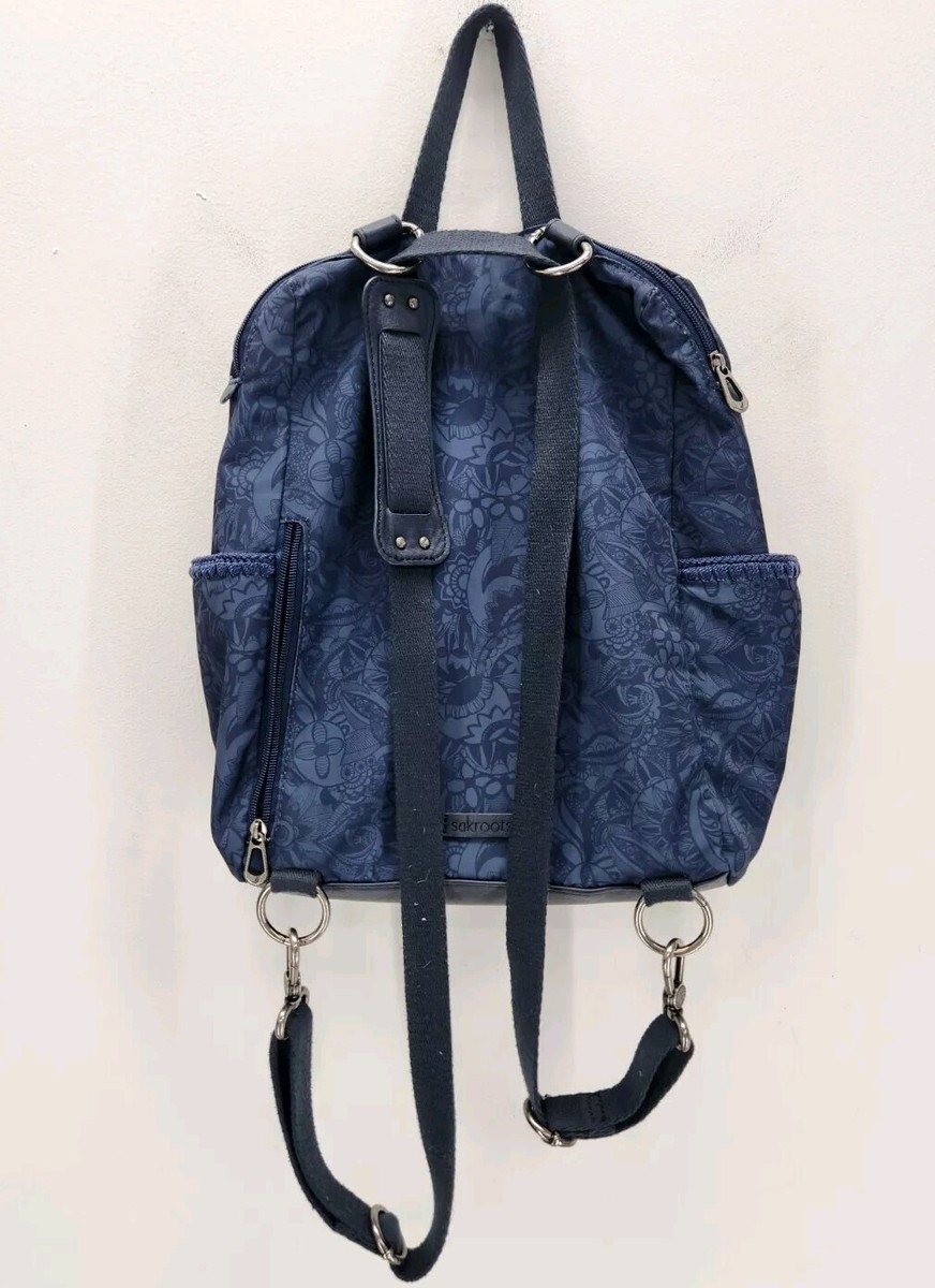 Sakroots Recycled Loyola Convertible Backpack Blue Floral | eBay display picture 2