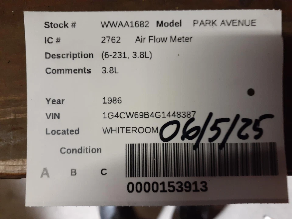 Used Fuel Injection Air Flow Meter fits: 1986 Buick Electra Grade A - Imagem 3 de 4