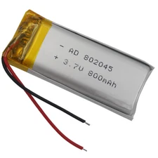 3.7V 800mAh 2.96Wh Li Battery 802045 Li-ion For GPS Bluetooth Speaker Headset