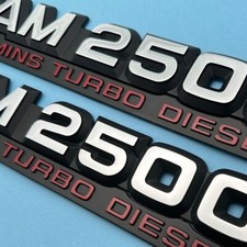 2pc Side Left Right Emblem For 1995-2002 Ram 2500 Cummins Turbo Diesel Nameplate