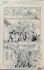 Original Art CAPTAIN MARVEL #18, Adriano DI BENEDETTO inks over CORY SMITH 