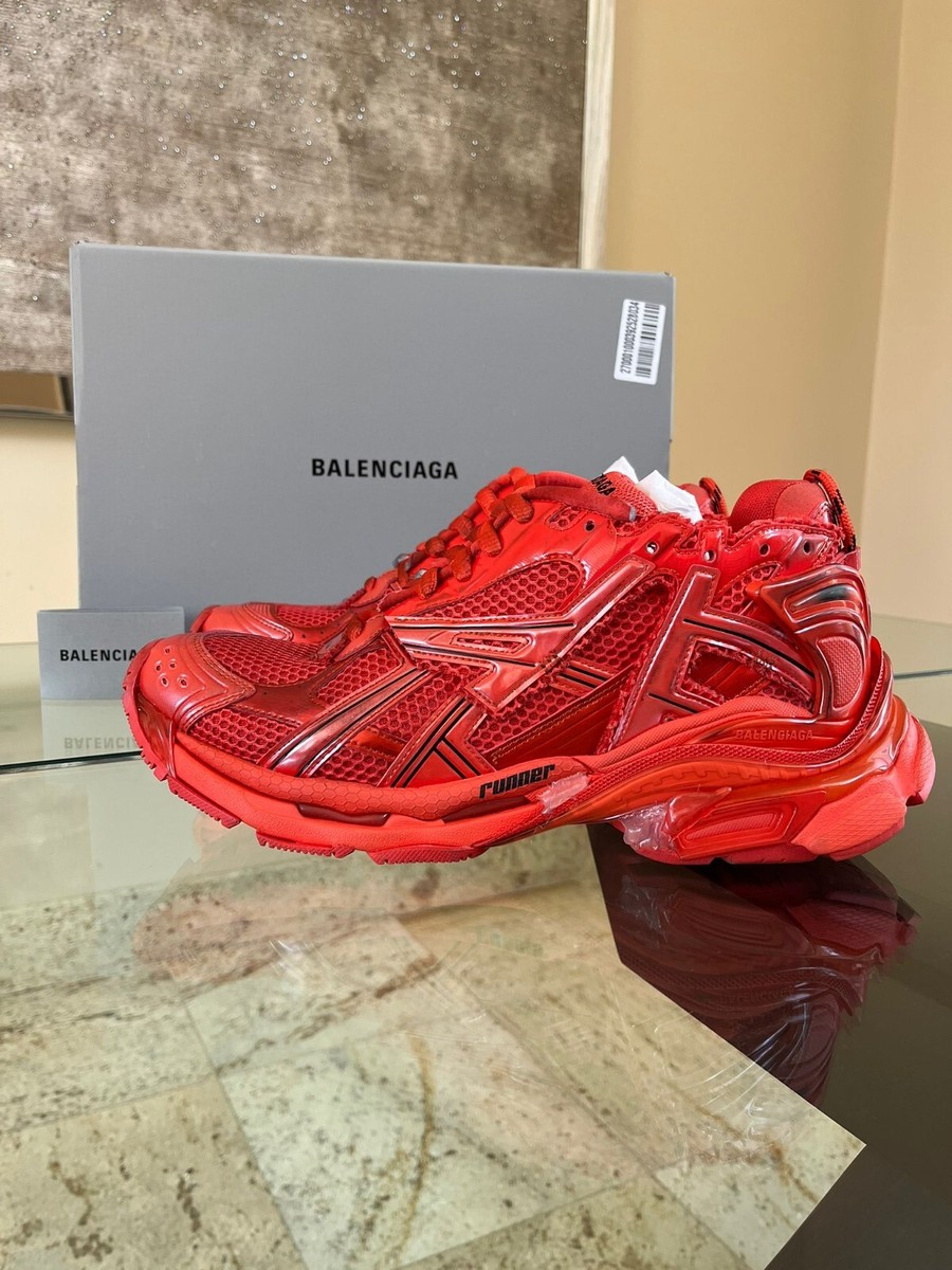 Balenciaga Q:3 / Caged Mesh Runner Shoes in Red , BNWB 43 EU Balenciaga Q:3 / Caged Mesh Runner Shoes in Red , BNWB 43 EU