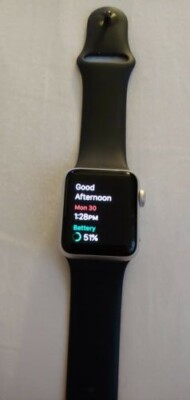 Apple Watch Series 3 38mm Stainless Steel Case with Soft White