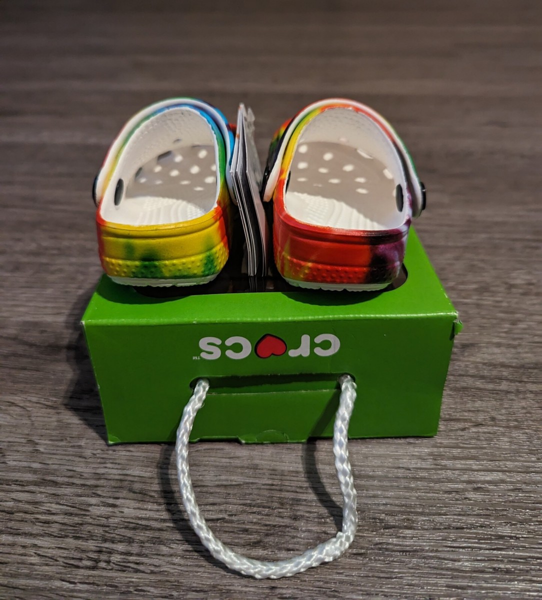 Infant/Baby Size 2/3 CROCS Littles Graphic Clogs Shoes Tie Dye