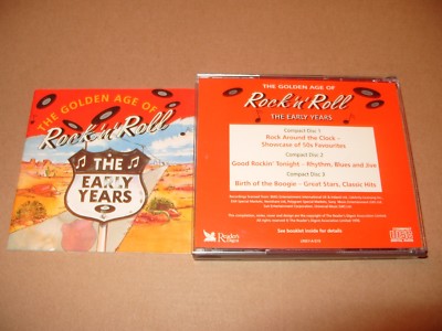 The Golden Age Of Rock N Roll The Early Years Readers Digest 3 cd 1998 Ex/Nrm(B2