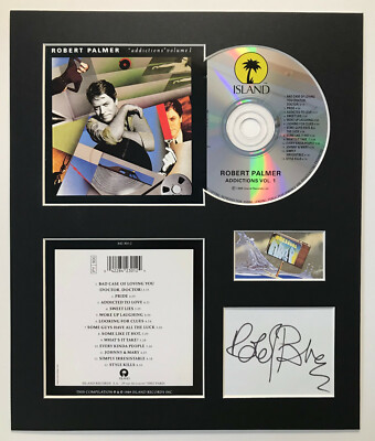 ROBERT PALMER - Signed Autographed - ADDICTIONS VOL 1 - Album Display