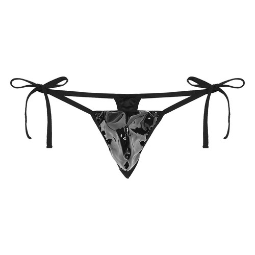 Herren Wetlook G-String Tanga Lackleder Sexy Thongs Unterhosen Höschen Dessous - Picture 5 of 37