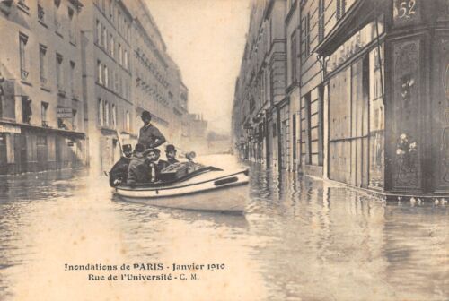 75-PARIS-INONDATION 1910-RUE DE L UNIVERSITE-N 6008-E/0291 | eBay