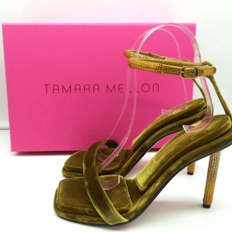 Tamara mellon shop gold sandals