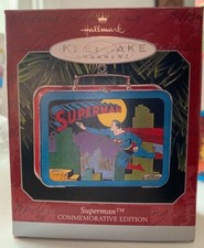 Hallmark Keepsake 1998 Tin Superman Lunchbox Ornament DC Comics cover 1938 NEW