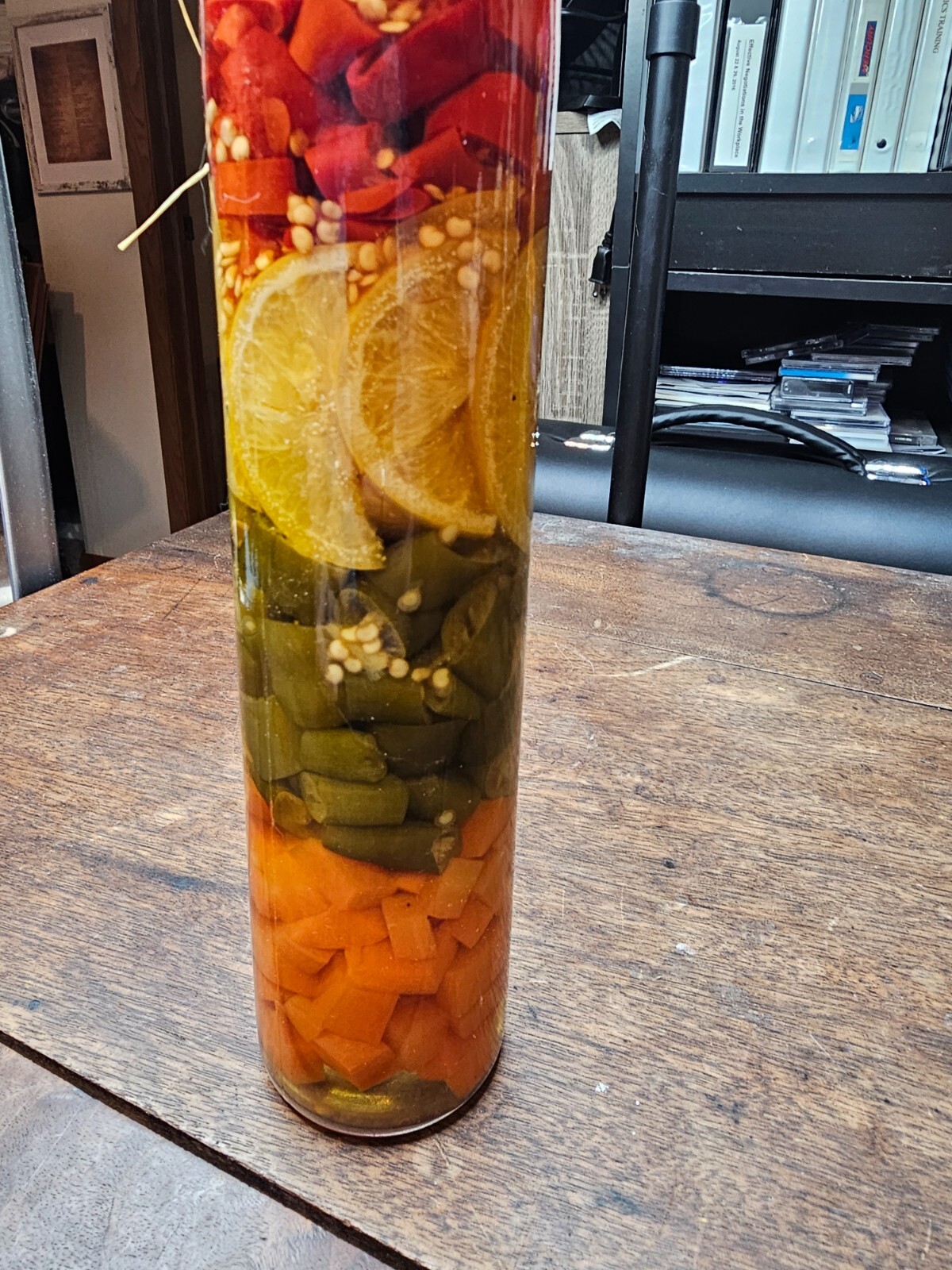 Oil Vinegar Infused Decorative Kitchen Glass Bottle 14" eBay