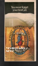 1987 Print Ad for St Pauli Girl Beer "You never forget your first Girl"