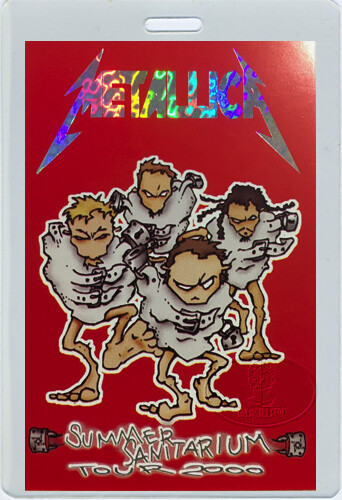 METALLICA 2000 Summer Sanitarium Tour Laminated Backstage Pass - Picture 1 of 1