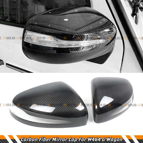 FOR 18-24 W463 G CLASS / 2020-24 GLS GLE REAL CARBON FIBER SIDE MIRROR COVER CAP