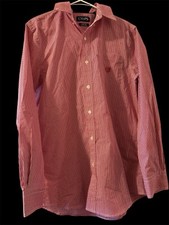 Men's CHAPS Long Sleeve Button Down *(Sz S, Red/white Dress Shirt)