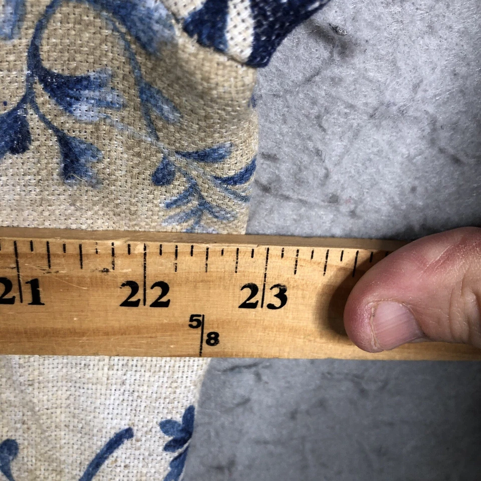 Blazer Briggs Vintage Mujer 16 Azul Tostado Floral Mezcla Lino Granny Core Artístico Foto 4 de 4