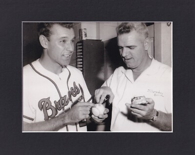 8X10 Matted Print VTG Baseball Picture: Vernal ''Nippy'' Jones, 1957