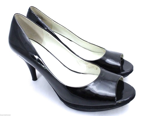 Nine West Soriee Shoes Black Patent 