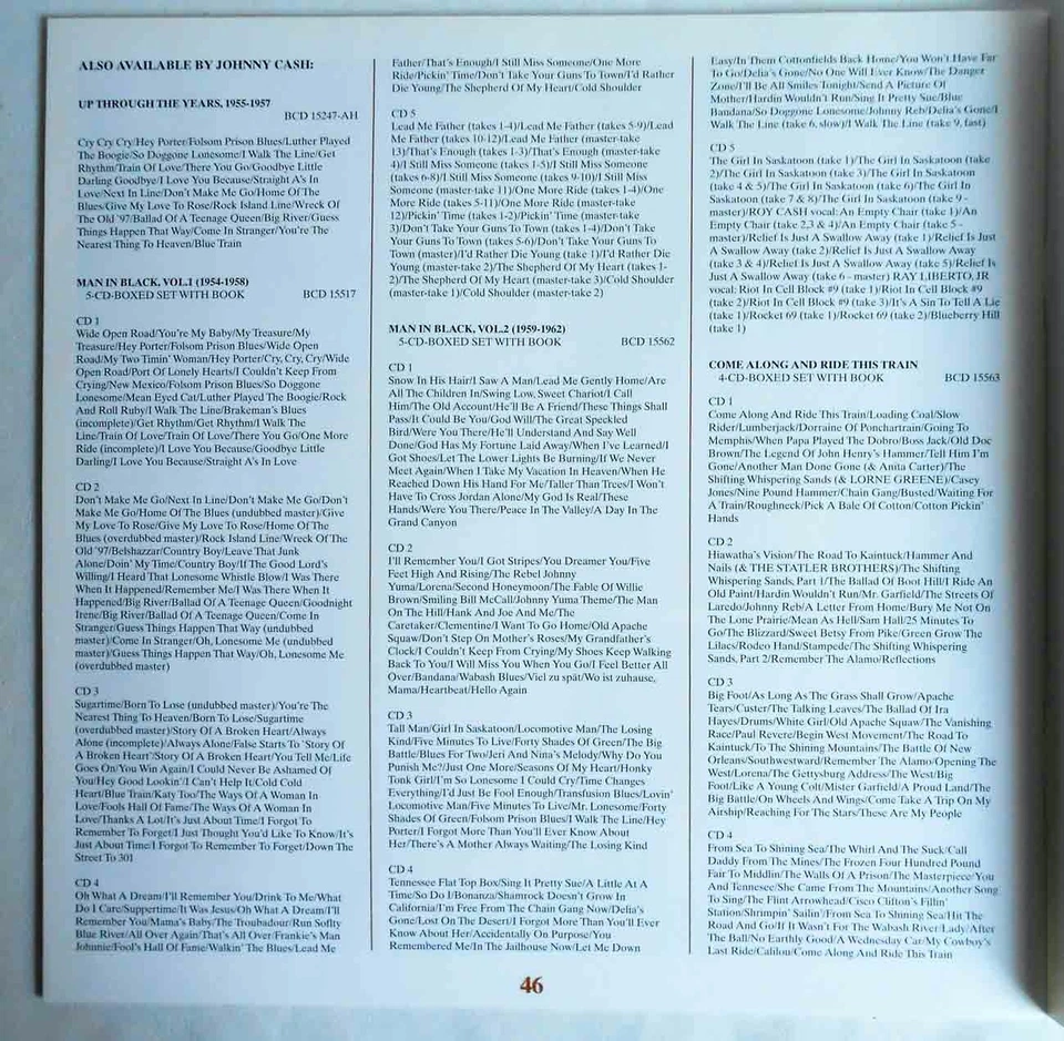 6 CD Box Johnny Cash: The Man In Black 1963 - 1969 (Bear Family) D 1995 - Bild 4 von 4