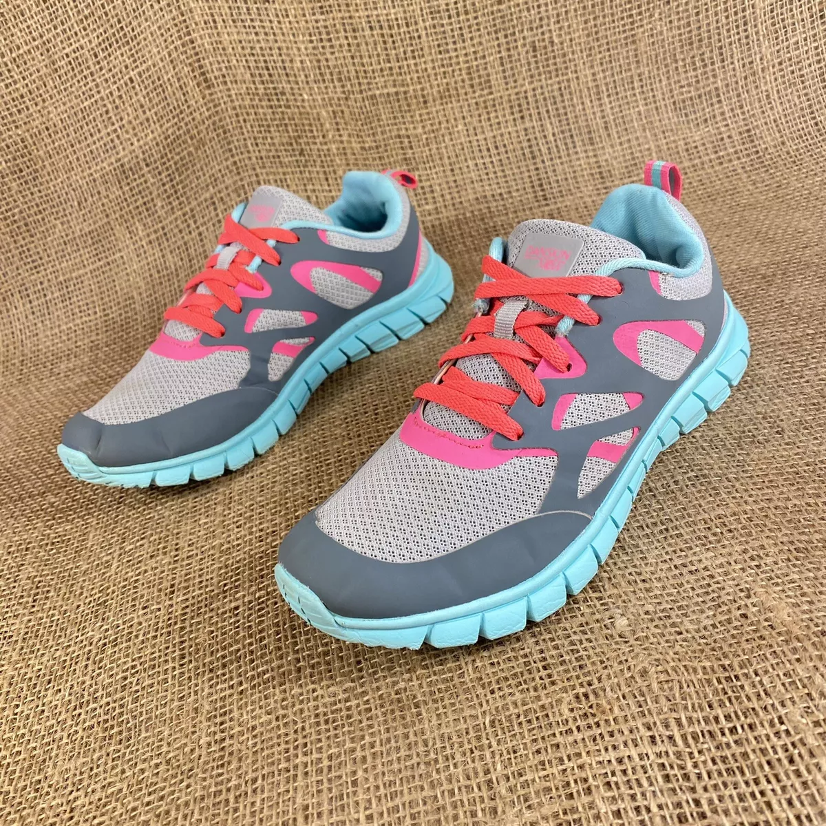 Womens Danskin Now Gray Pink Blue Athletic Shoes Size 5