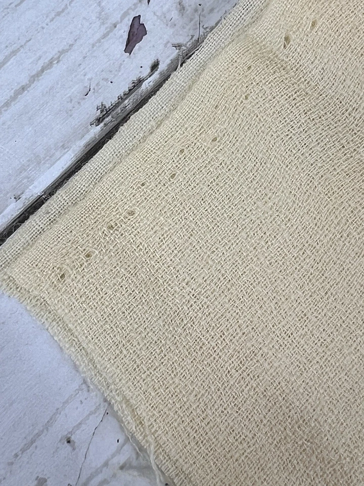 Vintage Polyester Crepe Fabric Yellow 1 Yards 44" Wide Unbranded Gauze Like - Image 3 of 4
