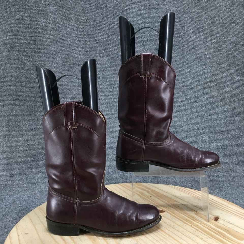 Botas Laredo para mujer 8,5 M media pantorrilla botas Western Roper cuero borgoña Foto 2 de 4