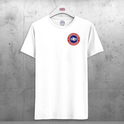 T-Shirt Inter City Firm ICF weiß Bio-Baumwolle Geschenk für Fans Glasgow Rangers