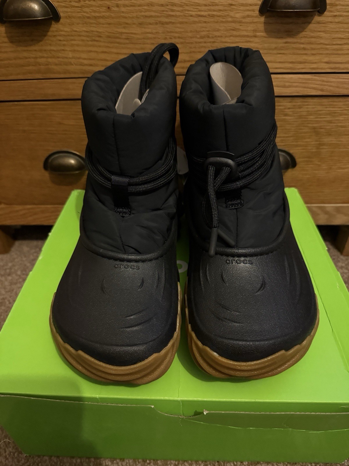 Crocs Echo Boots Unisex Insulated Black Gum Uk Size 7 New & Boxed £115RRP image 3