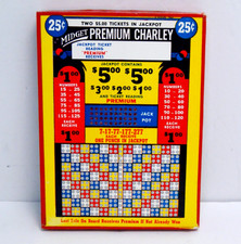 Charley Midget Premium Punch Board – 25¢ Gambling Game – Unpunched w/ Key