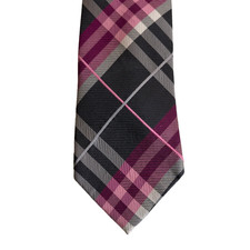 Geoffrey Beene Neck Tie Men's Plaid 100 Silk Colorful