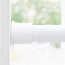 White Room Separator Curtain Rod, Spring Drape Rod for Curtains, Shower Pole,...