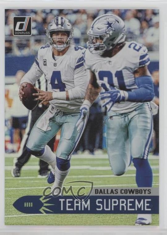 2019 Panini Donruss Team Supreme Dak Prescott Ezekiel Elliott #TS-1 h8k