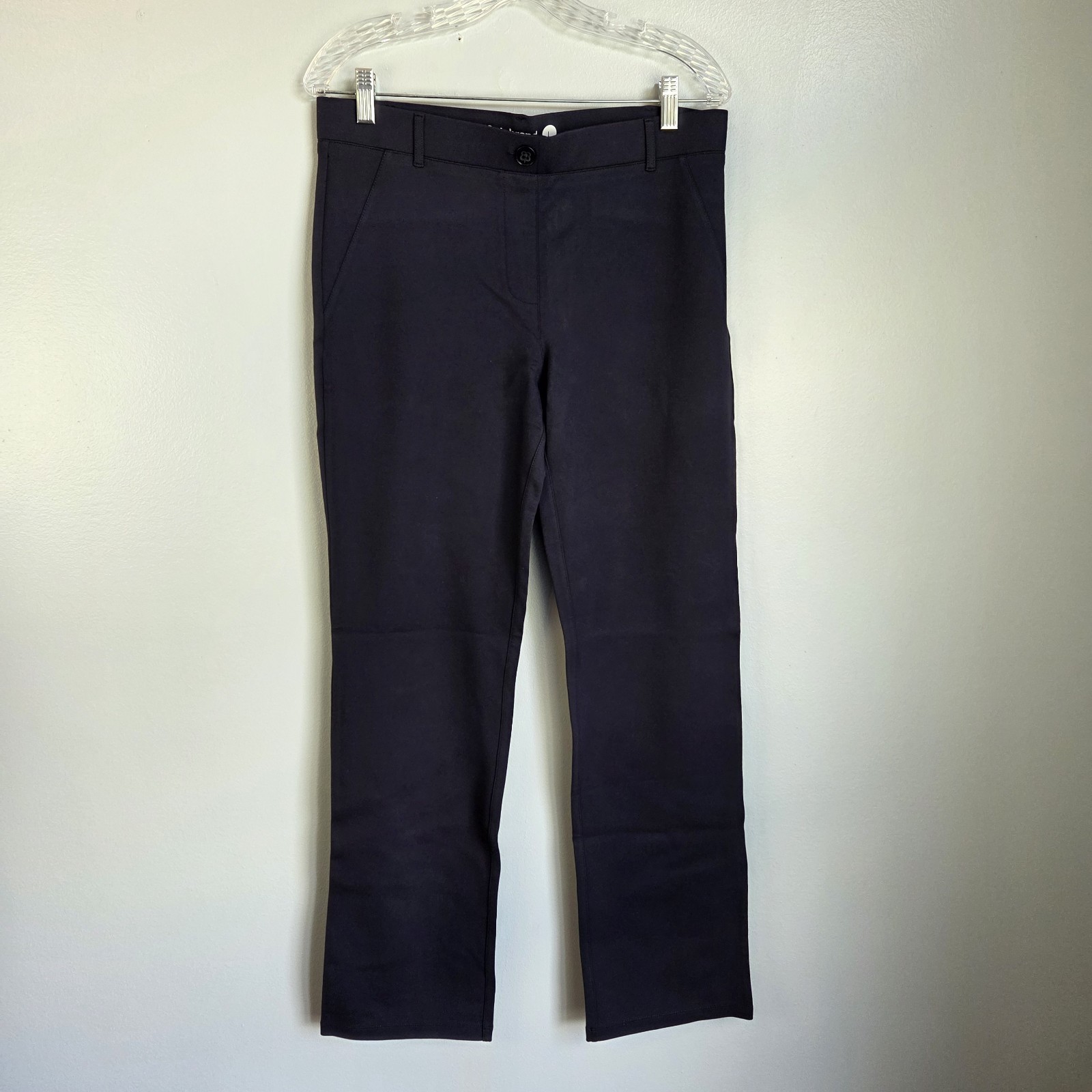 Betabrand Women’s Large Bootcut Navy Dress Pants Stretchy Comfortable NWOT