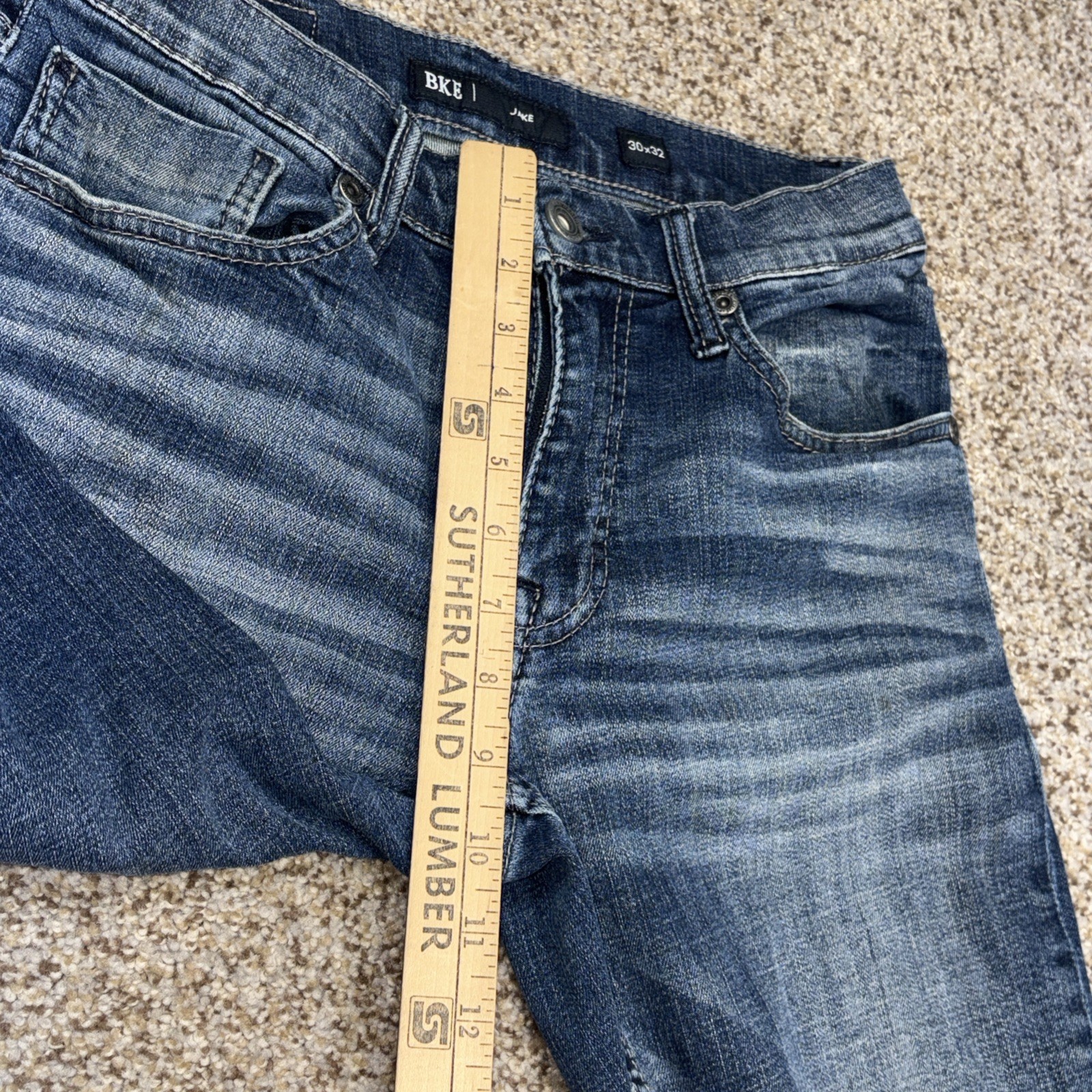 BKE Jake Jeans 30x32 Straight Leg Denim Stretch Cowboy Western Fits 28 X 30 - View 8