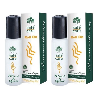 Safe Care Aromatherapy Roll on Minyak Angin Refreshing Oil 10ml (2er Pack)