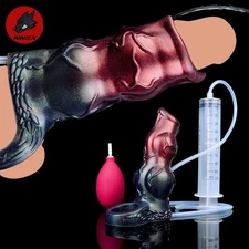Squirting Penis Sleeve Enlargement Delay Ejaculation Knot Penis Extender for Men